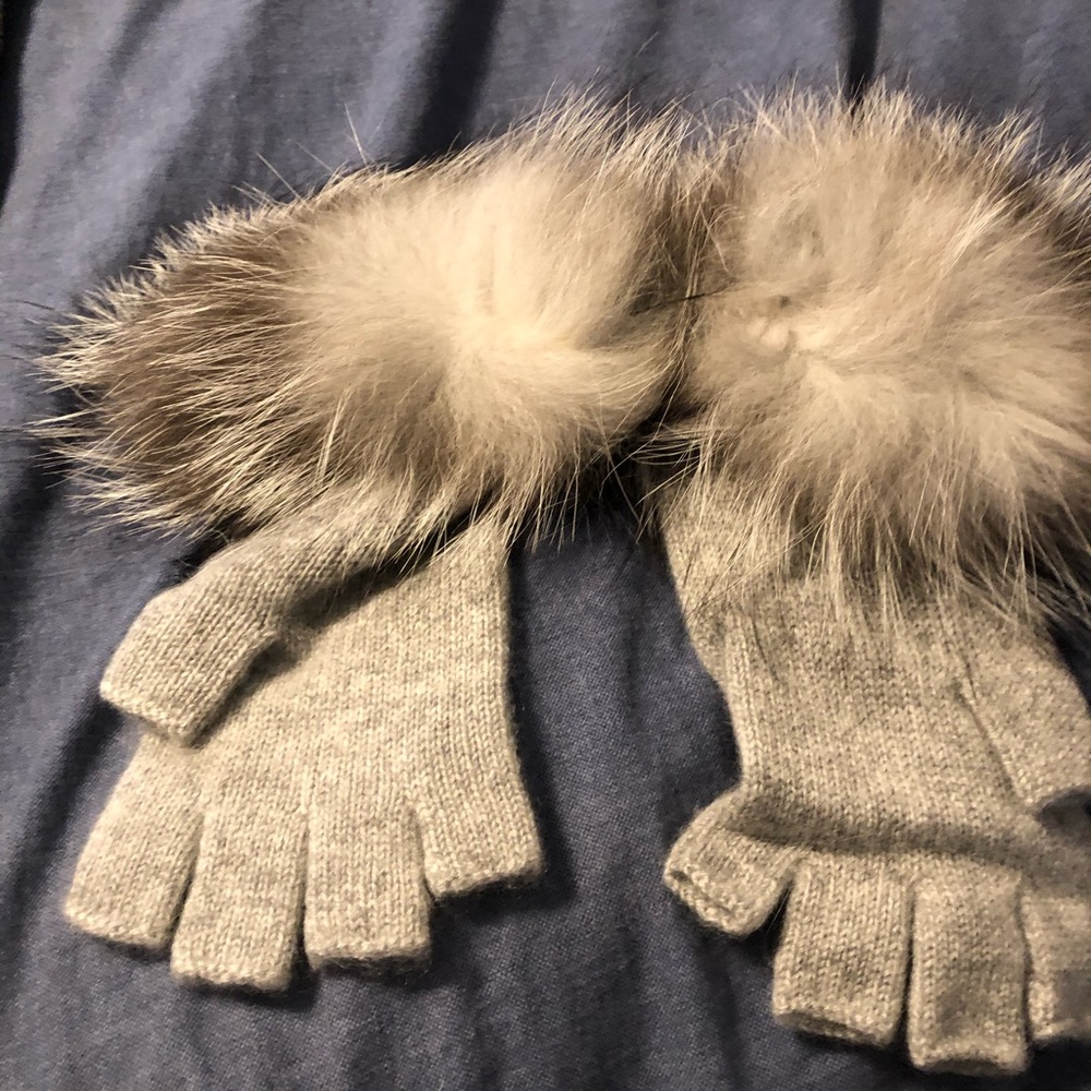 Michael Kors cashmere fur lined gloves